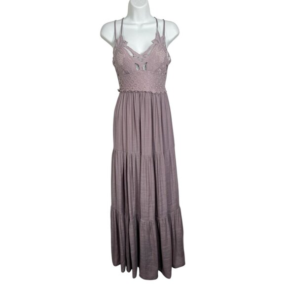 NWT Baltic Born Summerlin Lace Top Maxi Dress Dusty Mauve Lilac Small - Picture 7 of 14